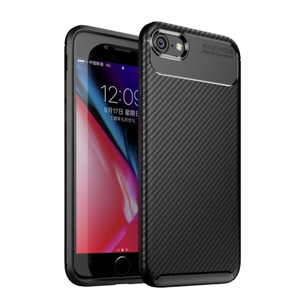 Texturerat iPhone SE 2022/2020 / 8 / 7 skal - Svart Svart