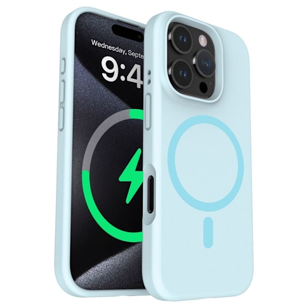 iPhone 16 Pro Silikonskal - Ljusblå Blå