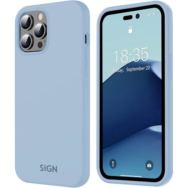 SiGN Liquid Silicone Case för iPhone 14 Pro - Safir Blå Blå