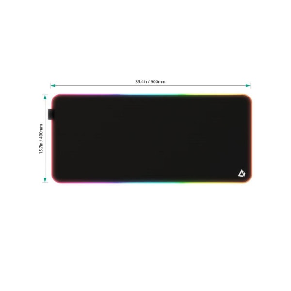 AUKEY RGB Gamingmusmatta, 90x40cm - Svart Svart