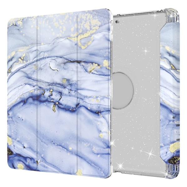 iPad 10.2" 2021/2020/2019 fodral marmor - Blå Blå
