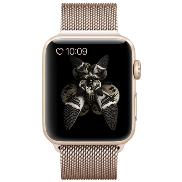 Milanese Metallarmband för Apple Watch 4/5/6/SE 44 mm & 1/2/3 42 Guld