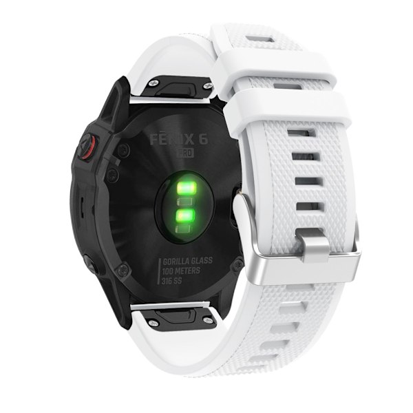 Garmin Fenix 7/6/6 Pro/Forerunner935/945 etc. Klockarmband i silikon - Vit Vit