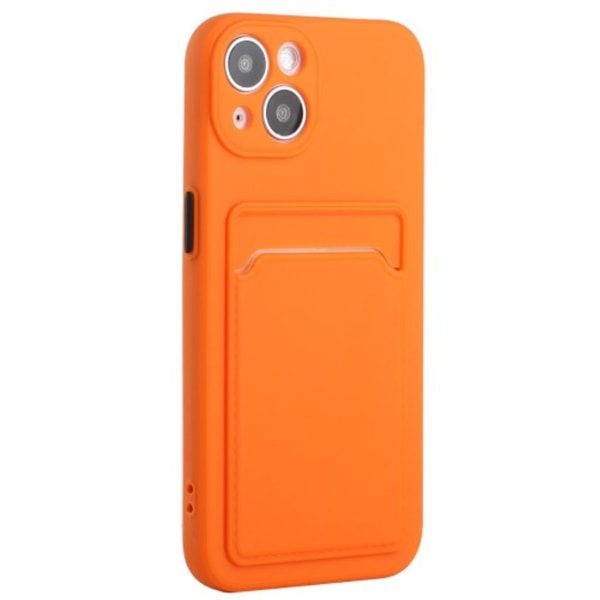 iPhone 15 TPU-skal med korthållare - Orange