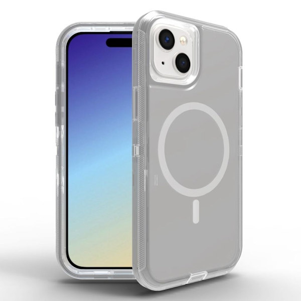 iPhone 15 MagSafe Skal - Transparent Grå grå