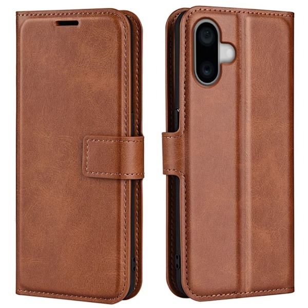iPhone 16 Plus plånboksfodral - Ljusbrun Brun