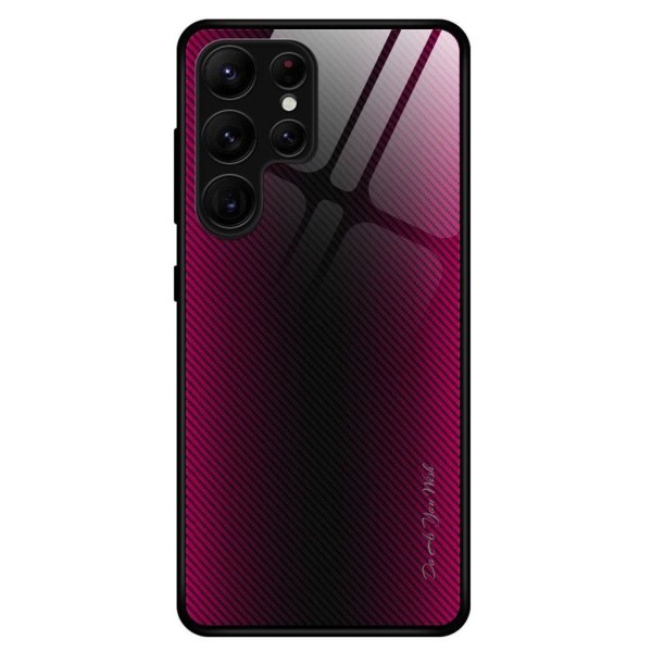 Samsung Galaxy S23 Ultra Carbon Fiber skal - Rosé Rosa