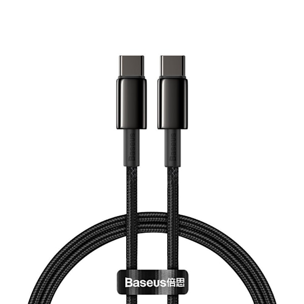 Baseus Tungsten USB-C till USB-C 100W 1 m - Svart Svart