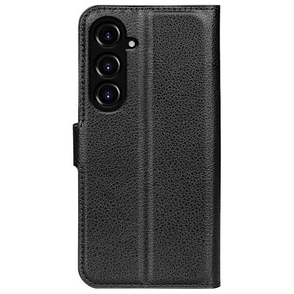 Samsung Galaxy S23 FE Litchi Texture fodral - Svart Svart