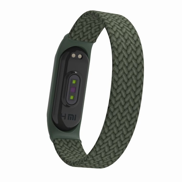 Elastiskt Xiaomi Mi Band 3/4/5 (Size L) klockarmband - Grönt Grön