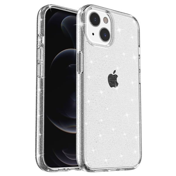 Glittrande iPhone 15 Plus skal - Vitt Vit