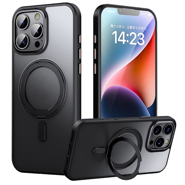 iPhone 16 Pro Max Skal med stativ - Svart Svart