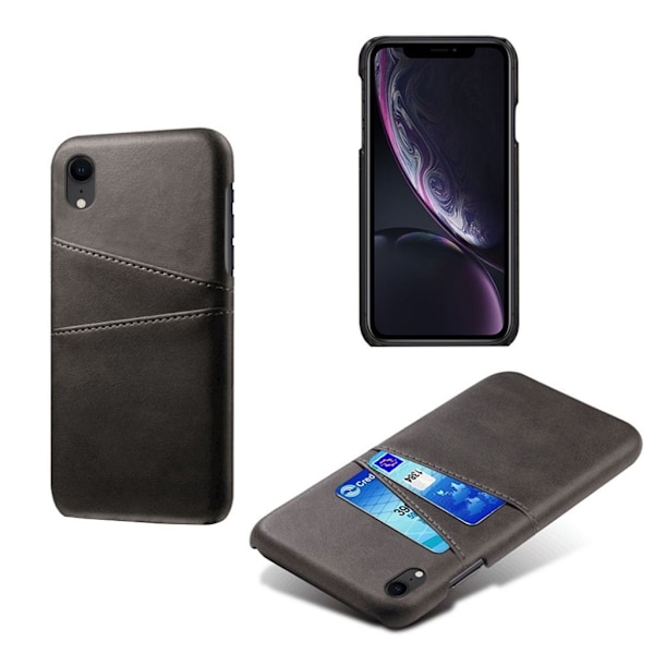 IPhone XR skal med en kortplats - Svart Svart