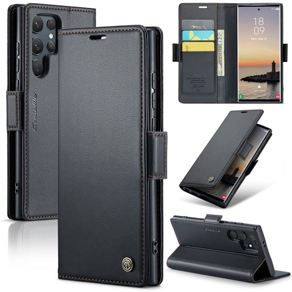 CASEME Samsung Galaxy S25 Ultra Plånboksfodral - Svart Svart
