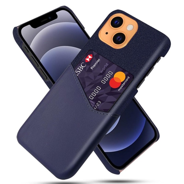 KSQ iPhone 13 mobilskal med en korthållare - Blått Blå