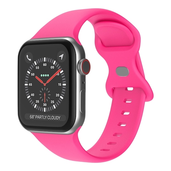 Klockarmband i Silikon för Apple Watch 7/8/9 41mm etc - Barbierosa Rosa