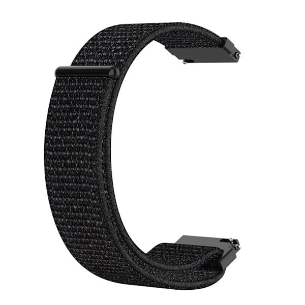 Garmin/Huawei/Xiaomi /Ticwatch/Withings/Fossil etc. Klockarmband i nylon - Svart Svart