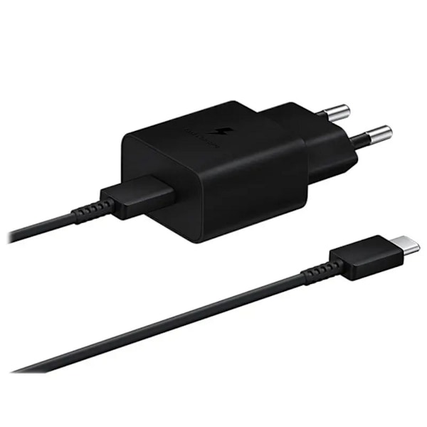 SAMSUNG SUPERSNABB USB-C PD 3A, 25W väggladdare - svart Svart