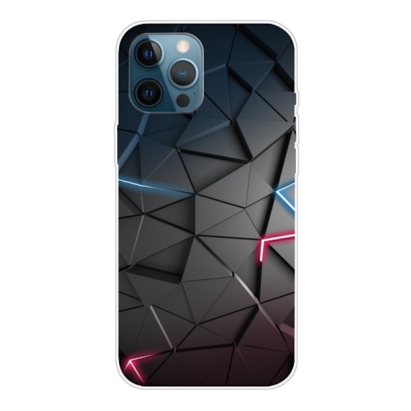 IPhone 12- 12 Pro mobilskal - Black Stereo Rhombus 12 Pro smartphone case - Black Stere