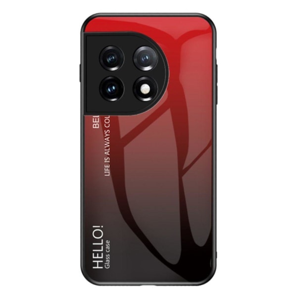 OnePlus 11 5G skal med strålglans - Rött- Svart Svart
