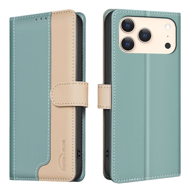 BINFEN COLOR iPhone 17 Pro plånboksfodral – grön Grön