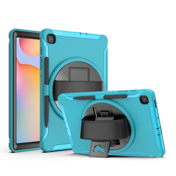 Skal 360° Handrem för Galaxy Tab S6 Lite 10.4" - Blå Blå
