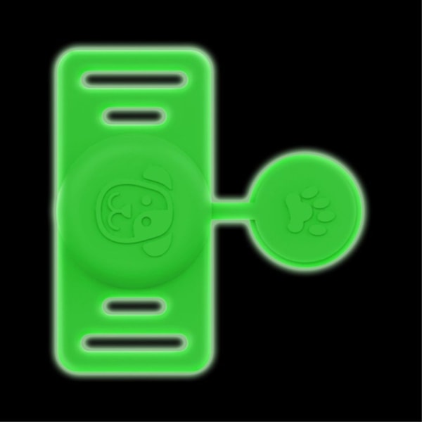Apple AirTag Skal för Djurhalsband med Lock - Luminous Green Grön