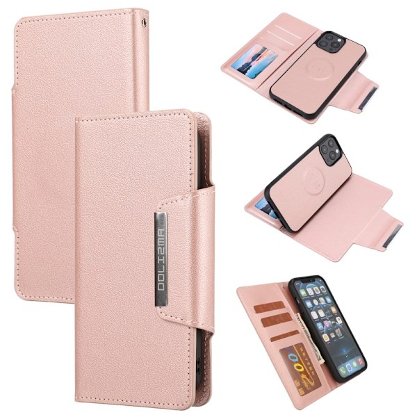 Detachable Plånboksfodral för iPhone 13 Pro - Rosa Rosa