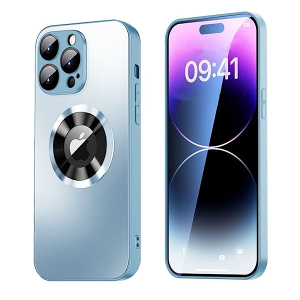 SiGN Magnetiskt Skal iPhone 15 Pro Max med linsskydd och logo view - Blå Blå
