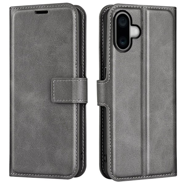 iPhone 16 plånboksfodral - Grå grå