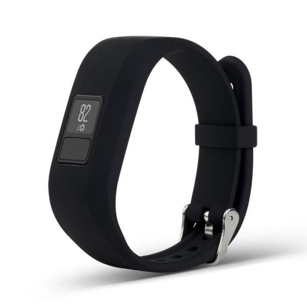 Silikon Watch Band för Garmin Vivofit 3 - Svart Svart