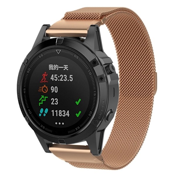 Garmin Fenix 7S Milanese Klockarmband - Roséguld Rosa