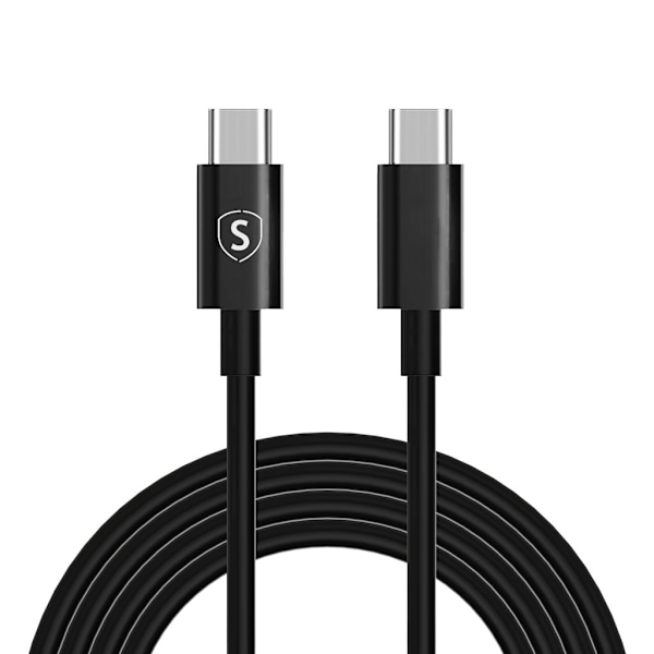 SiGN Snabbladdningskabel USB-C till USB-C 60W, 3A, PD, 2m - Svart Svart