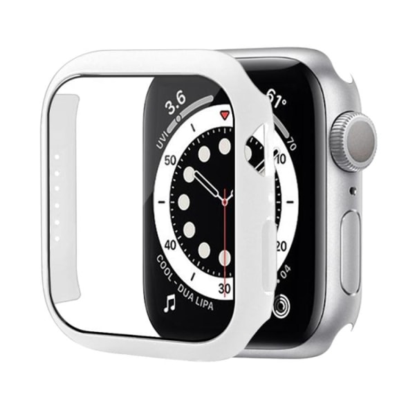 Shockproof Skal + Skärmskydd för Apple Watch 7 / 8 / 9 45mm - Vi Vit