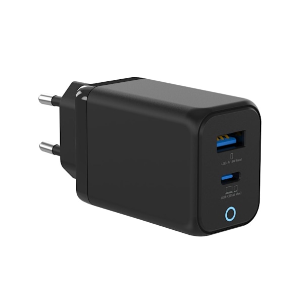 SiGN Snabbladdare USB-C & USB-A, PD, 65W - Svart Svart