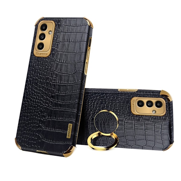 Samsung Galaxy A13 5G/ A04s 4G Electroplated Crocodile Skal - Svart Svart