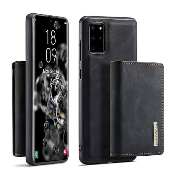 DG.MING M1 Series 2-i-1 Plånboksfodral till Samsung Galaxy S20 Plus - Svart Svart