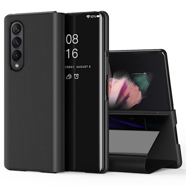 Samsung Galaxy Z Fold4 5G View Window PU Leather Fodral - Svart Svart
