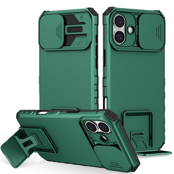 iPhone 16 Plus Skal med kameraskydd - Grön Grön