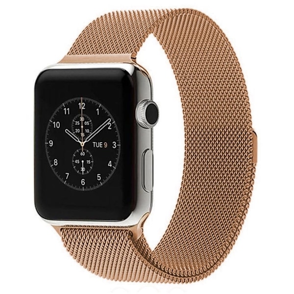 Apple Watch 1/2/3 38mm etc Justerbart Klockarmband - Roséguld Rosa