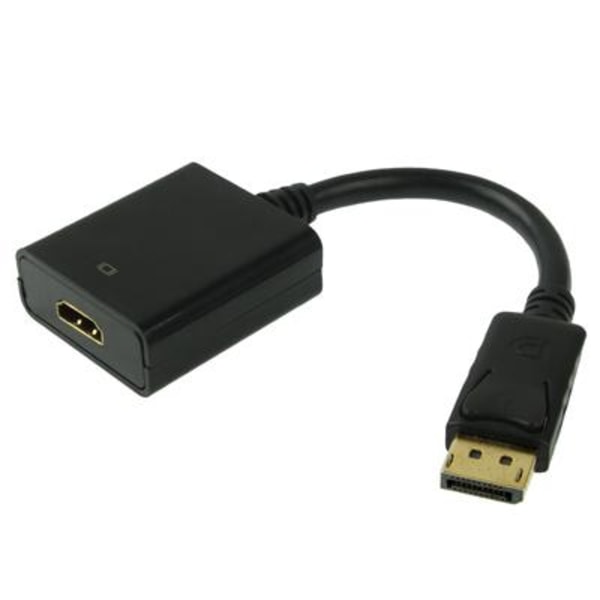 Adapter DisplayPort till HDMI 20 cm - Svart Svart