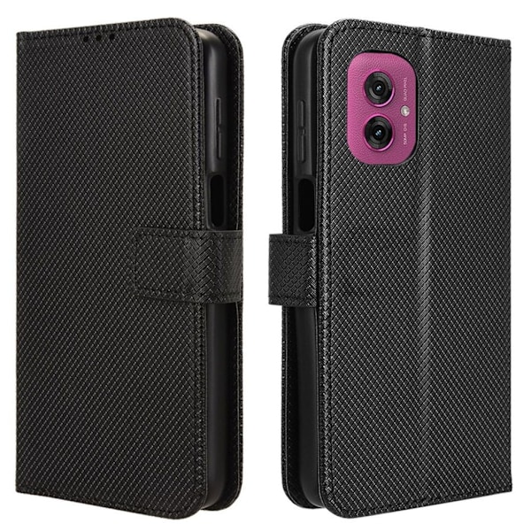 Motorola Moto G55 5G fodral med stativ - Svart Svart