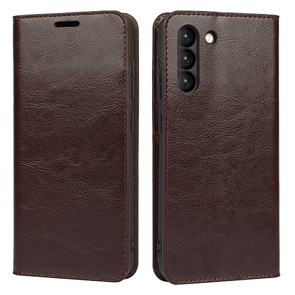 Samsung Galaxy S21 FE premium plånboksfodral - Coffee Brun