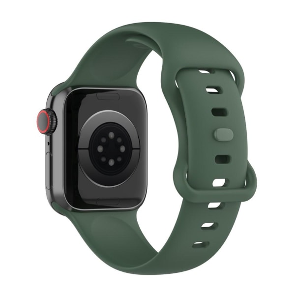Solid Color Armband i Silikon för Apple Watch Ultra / Ultra 2 49 Grön