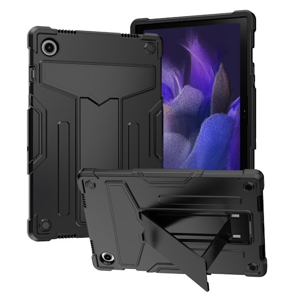 Samsung Galaxy Tab A8 10.5 2021 skal med ett stativ Black