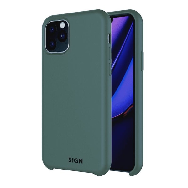 SiGN Liquid Silicone skal till iPhone 11 Pro Max - Grön Grön