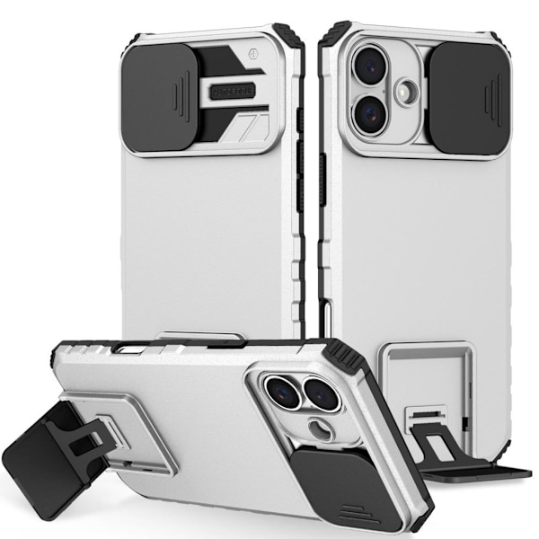 iPhone 16 Skal med kameraskydd - Silver Silver