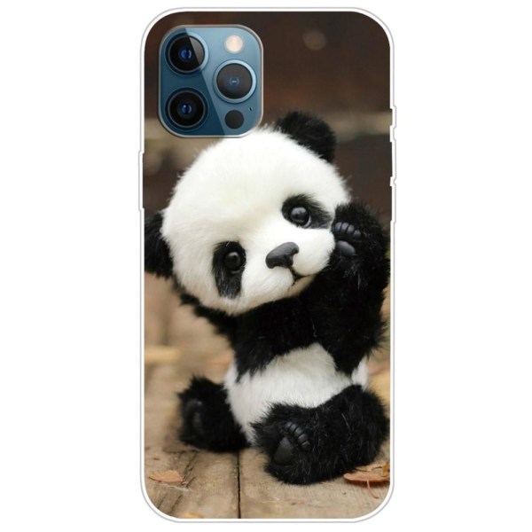 Pattern Printed iPhone 14 Pro Max Shockproof Skal - Panda Panda