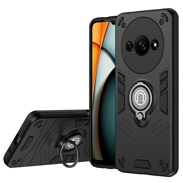 Xiaomi Redmi A3 / POCO C61 4G Skal med Stativ - Svart Svart