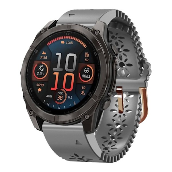 Garmin Fenix 8 AMOLED 43mm Klockarmband i silikon - Grå grå